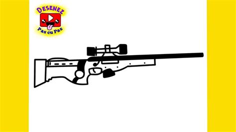 Cum Desenez O Pusca Sniper Awp Usor De Desenat Si Colorat 🔫 How To