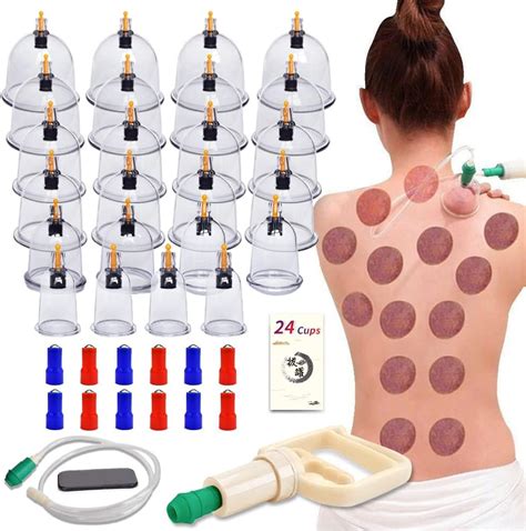 Amazon Com Cupping Set Cups Hijama Cupping Therapy Set With Pump Vacuum Suction Cups For