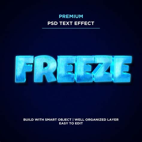 Freeze 3d Realistic Frozen Ice Text Effects Text Effects Photoshop