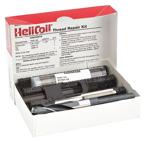 HELI COIL Stainless Steel Thread Repair Kit Size Length DCF