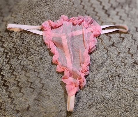 pink sheer frilly thong plus mini print ivy tenebrae