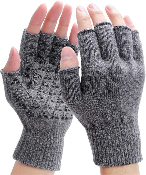 Fingerless Gloves Winter Warm Gloves Mittens Knitted Thermal Gloves Sports Gloves With Anti