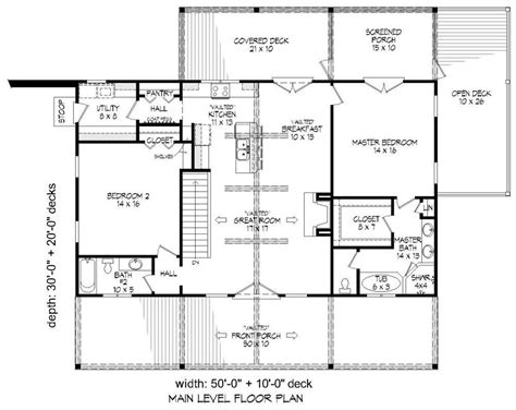 Country Style House Plan 2 Beds 2 Baths 1500 Sqft Plan 932 15