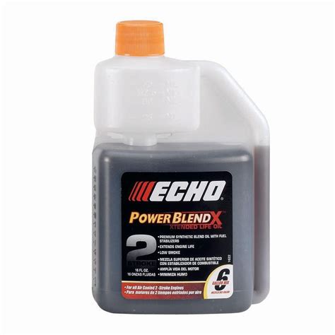 These requirements ensure that the mixed fuel burns correctly within the engine, and contains enough detergents to keep the engine and carburetor free of varnish buildup. UPC 743184502792 - ECHO 16 oz. 2-Cycle 50:1 Motor Oil for ...