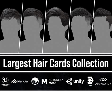 Alma Hair Cards Collection 40 Male Hair Cards Flippednormals