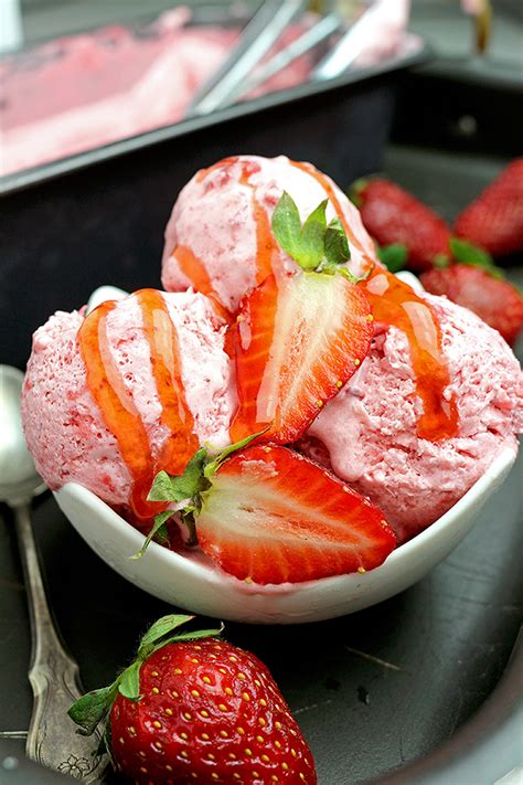 Easy Homemade Strawberry Ice Cream Sweet Spicy Kitchen