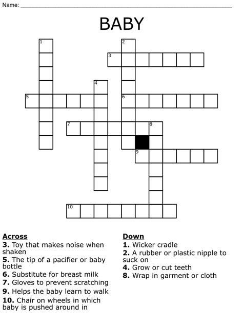 Baby Crossword Wordmint