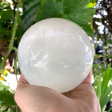 Selenite Sphere 10cm Sacred Earth Crystals