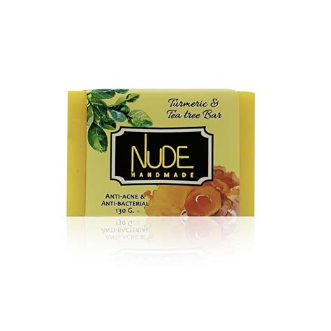 Nude Handmade Essentials Turmeric And Tea Tree Bar 130G Shopee