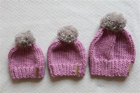 Basic Bobble Hat Kids Edition Knitting Pattern Super Chunky Etsy