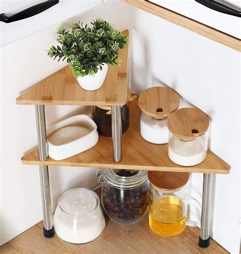 Racks And Holders Kitchen Storage And Organization Corner Shelf 2 Tier