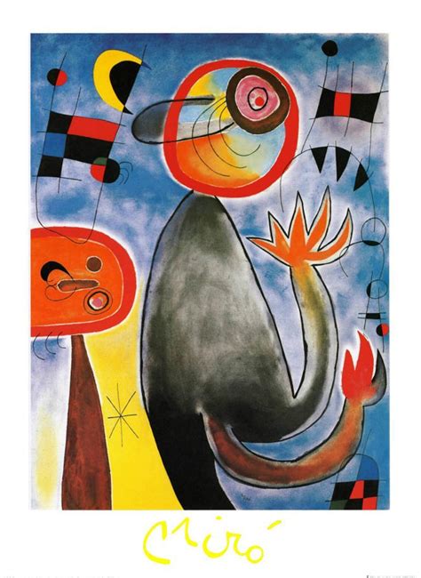 Know about his life and works through these 10 interesting facts. Echelles en Roue de Feu Traversant Art Print By Joan Miro ...
