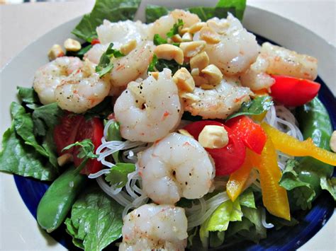 For a savory, fruity aroma with the rice noodles and seafood, apricots or plums sometimes replace the nectarines and work for this recipe, too. Thai Shrimp Salad ~ Sweet Beginnings Blog