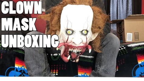 Clown Mask Unboxing Pennywise Monster Youtube