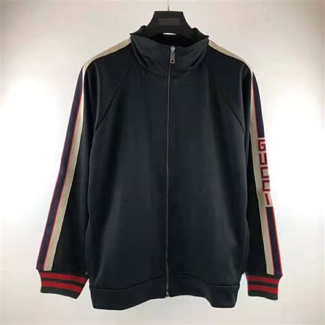 Gucci Women Technical Jersey Jacket Black Lulux