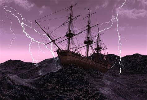 Pirate Ship In A Storm