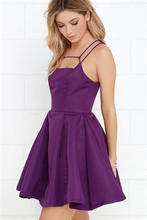 T Of Rhyme Purple Skater Dress Dresses Cocktail Dress Prom Prom Dresses For Sale