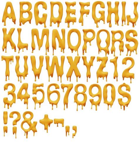 Melting Font Typography Melting Font Fonts Alphabet Lettering