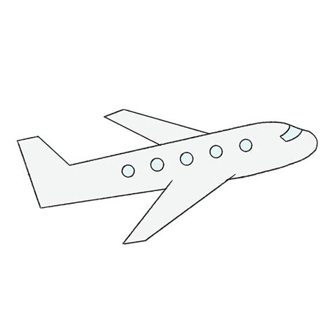 How To Draw An Airplane Step By Step Drawing Tutorial For Kids