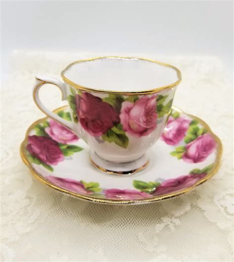 Home And Living Tea Cups And Sets Royal Albert Old English Rose Vintage Teacup And Saucer Set
