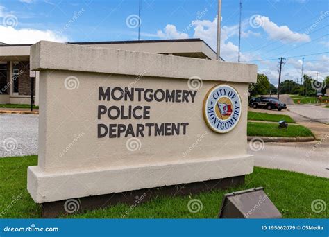 Montgomery Police Department Sign Editorial Stock Image Image Of