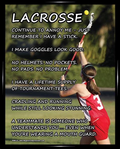 Here is a list of some of lacrosse slogans and sayings that could be used to promote it. Lacrosse Girl on Field 8x10 Sport Poster Print | Girls ...