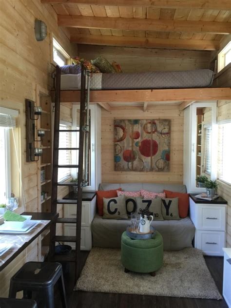 This tiny home has a distinctly modern look, and the inside is filled with light. 270 Sq. Ft. La Mirada Tiny House on Wheels For Sale