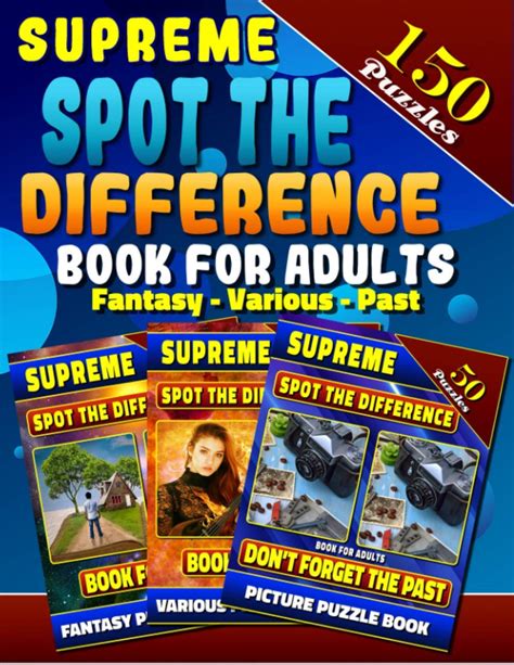 Supreme Spot The Difference Book For Adults Fantasy Various Past