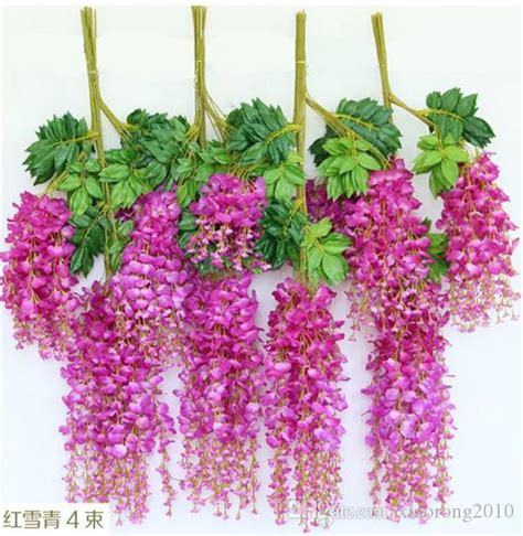 2021 silk wisteria flower rattans 110cm 65cm simulation wisteria flowers for wedding christmas