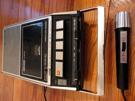 Vintage Panasonic Cassette Tape Recorder With Microphone 1970s 70s
