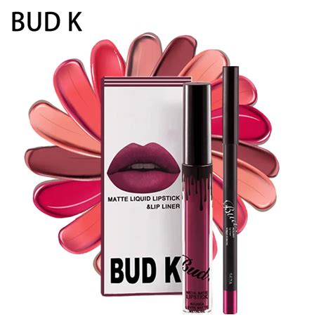 16pcslot Bud K Set Matte Liquid Lipstick Mat Lips Pencil Lasting Nud