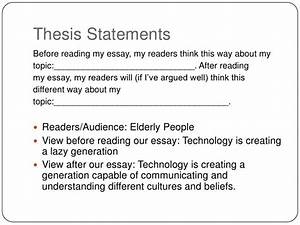 creating a good thesis