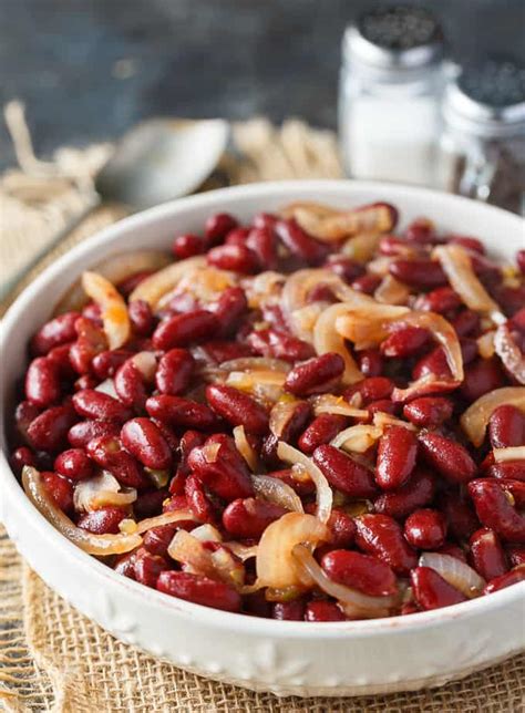 Red speckled kidney bean (and long shape light speckled kidney bean). Kidney Bean Bake - Simply Stacie