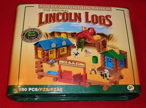 The Original Lincoln Logs Rocky Mountain Ranch 150 Pieces Complete Set