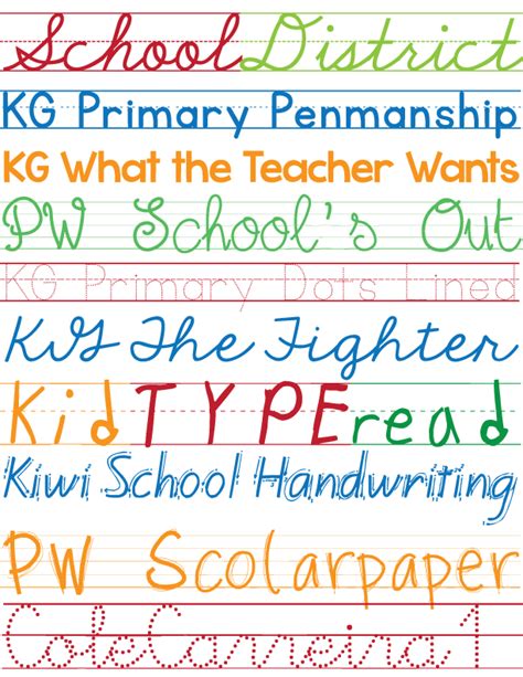 Favorite Free Fonts Kids Handwriting U Create