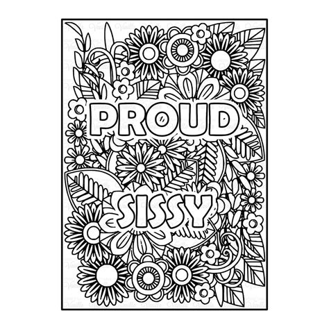Proud Sissy Sissy Art Colouring Art For Adults Etsy