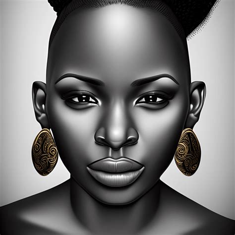 3d Realistic Black Woman Graphic · Creative Fabrica