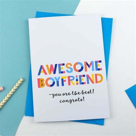 Awesome Boyfriend Greeting Card Personalised Card All Purpose