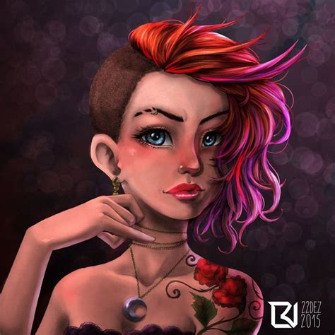Punk Girl My First Illustration On Medibang By Luizraffaello On