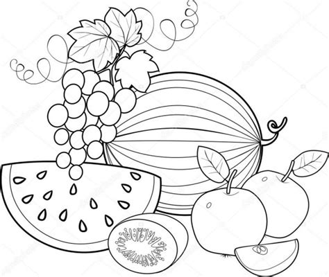 Dibujos De Frutas Para Colorear Descargar E Imprimir Colorear Imágenes