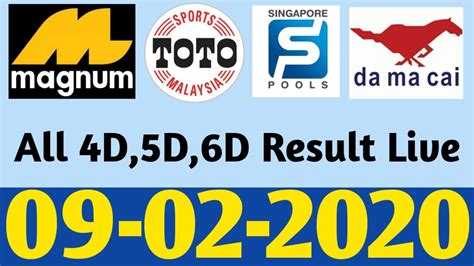 There is no source that is more reliable when it comes to displaying and archiving the correct winning numbers for 4d lottery. Magnum Toto Damacai Today 4D Results 09-02-2020 | 4d ...