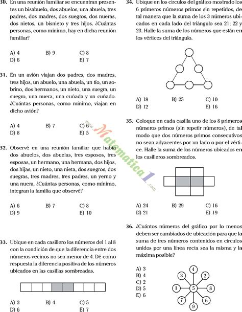 Problemas De Razonamiento Logico Matematico Para Primaria Kulturaupice