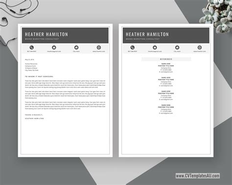Change the font to tailor the looks to your needs. Modern CV Template for Microsoft Word, Cover Letter ...