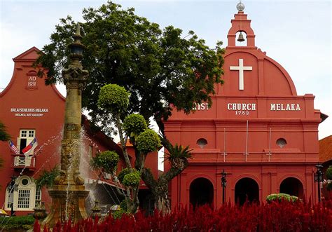West of malaysia is not actually west, it is meant to be south. Christ Church : Malacca Tourist Destination Reviews @ Malaysia
