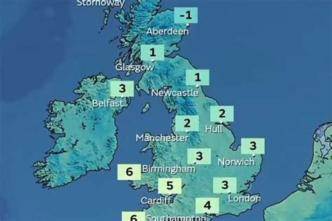 Met Office Maps Show Where 14c Temperatures And 7inch Snow Hits Today