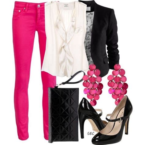41 Best Hot Pink Pants Images On Pinterest Business Outfits Bright