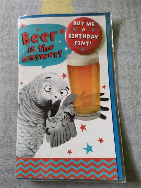 Beer Is The Answer Birthday Card On Carousell
