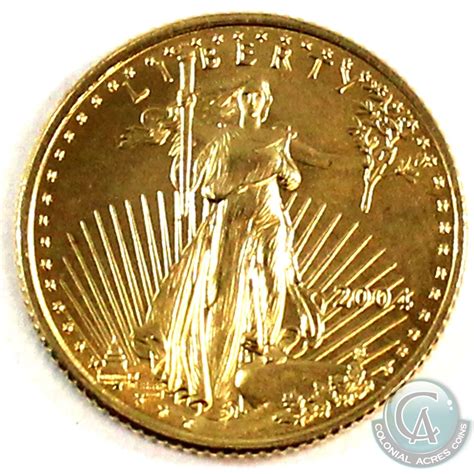 United States Mint Issue 2004 Usa 5 110oz Fine Gold Eagle Coin Tax