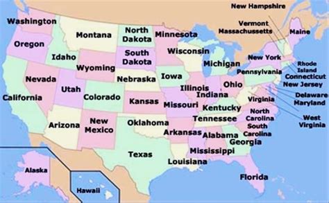 ¿cuántos Estados Tiene Estados Unidos Mapa De Estados Unidos