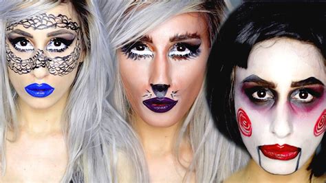 3 Quick Last Minute Halloween Makeup Tutorials Youtube